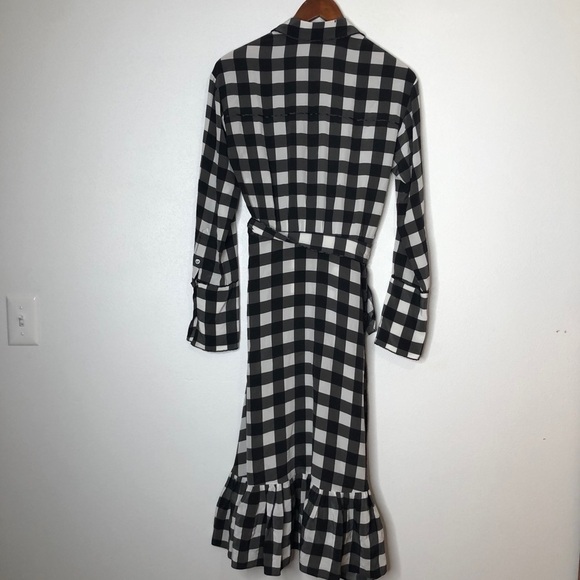 Marissa Webb Gingham Plaid Wrap Dress Xsmall - Picture 6 of 11